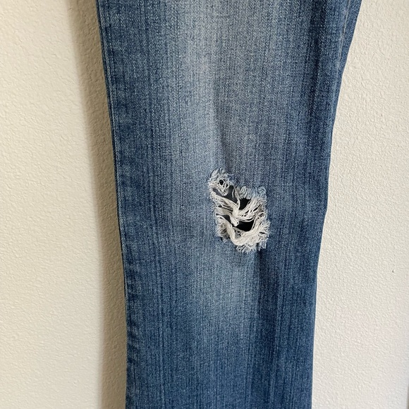 Billabong Flare Distressed Jeans, Sz 7L - Picture 5 of 13